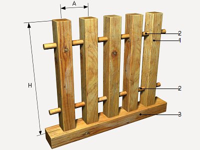Precio en España de m de Valla de madera. Generador precios de la construcción. CYPE Ingenieros, S.A.