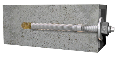 Anclaje químico con varilla roscada