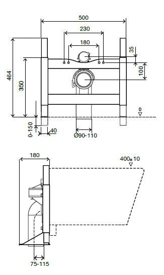 Inodoro WC Sanitarblock Autoportante